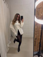 Mila taillord blouse - white
