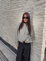 Nura checked jack - Zwart/wit