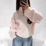Michelle zip sweater - pink