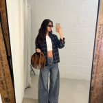 Navy geruiten blouse - navy