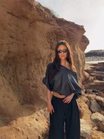 Nova off shoulder top - Dark brown