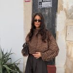 Livia Check jacket - Brown