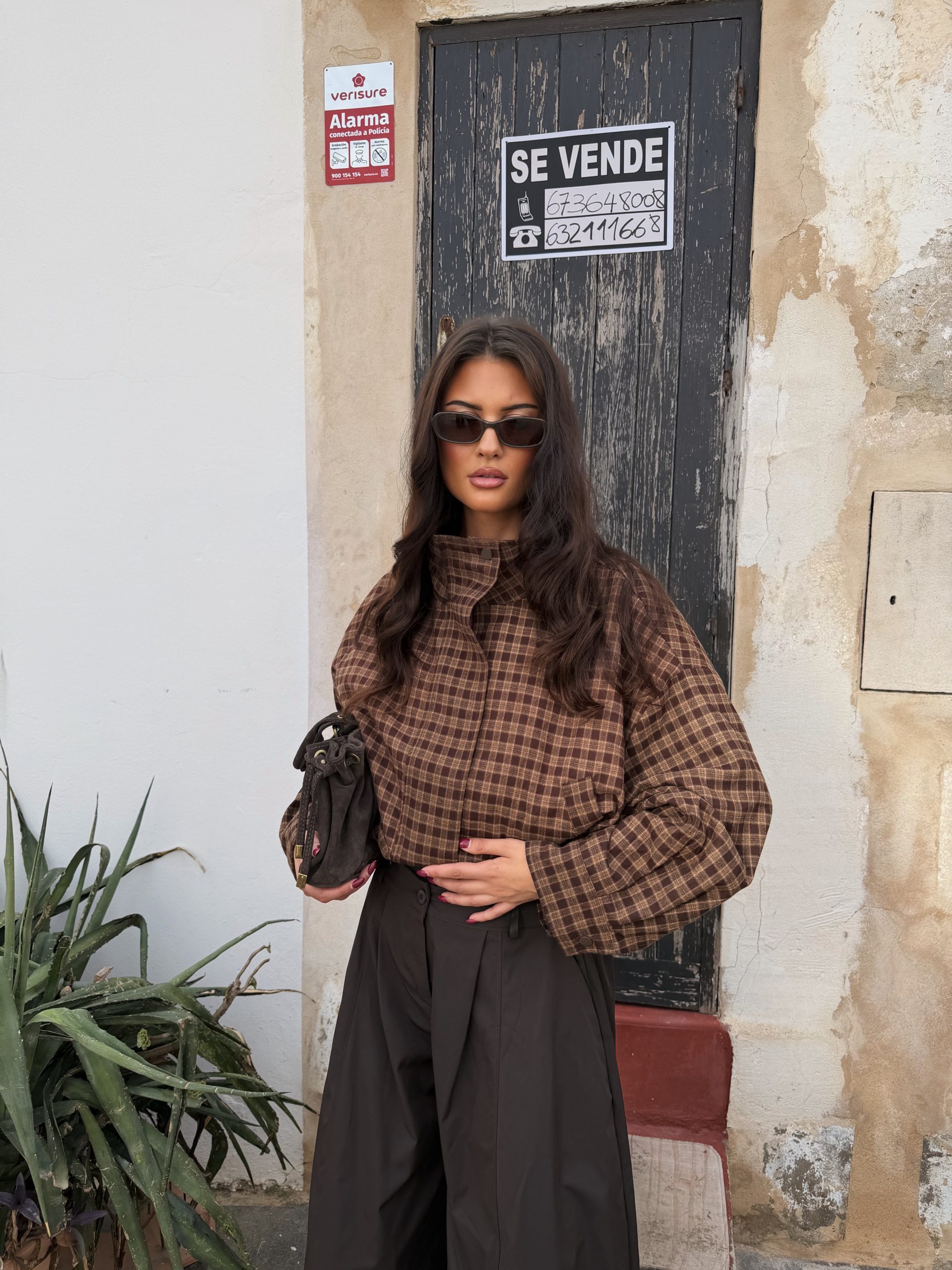 IMG_7893 Livia Check jacket - Brown - Afbeelding 1